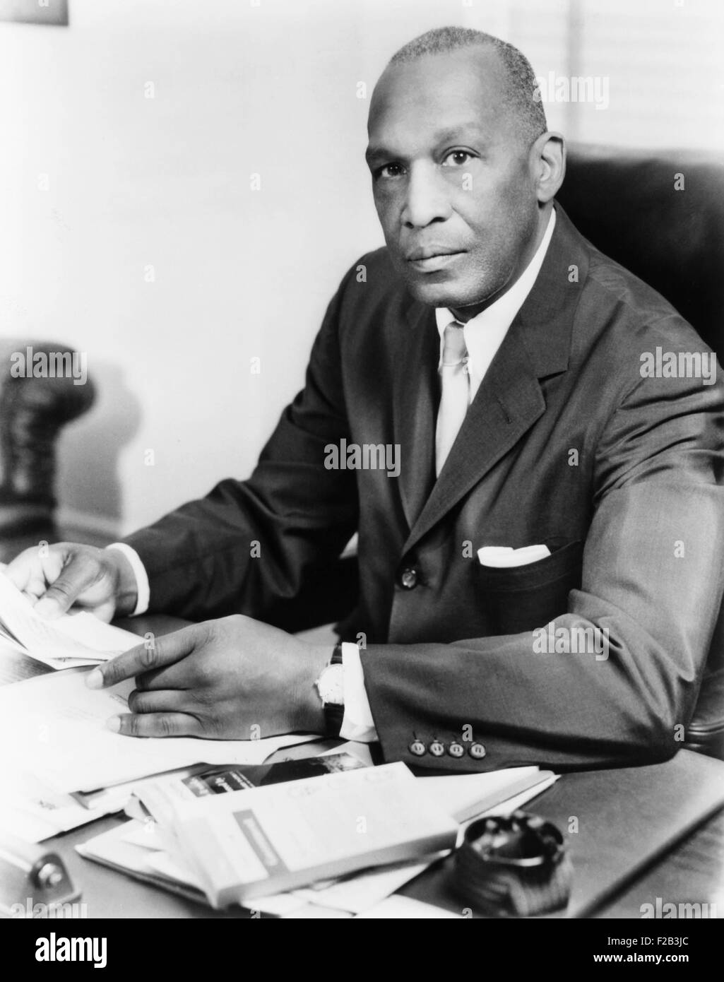 Robert N. C. Nix was the first African American to represent Pennsylvania in Congress. He served 8 terms, from 1963 to 1979, from Pennsylvania's 4th district, in the south-central part of the state. Ca. 1969. - (CSU 2015 6 185) Stock Photo