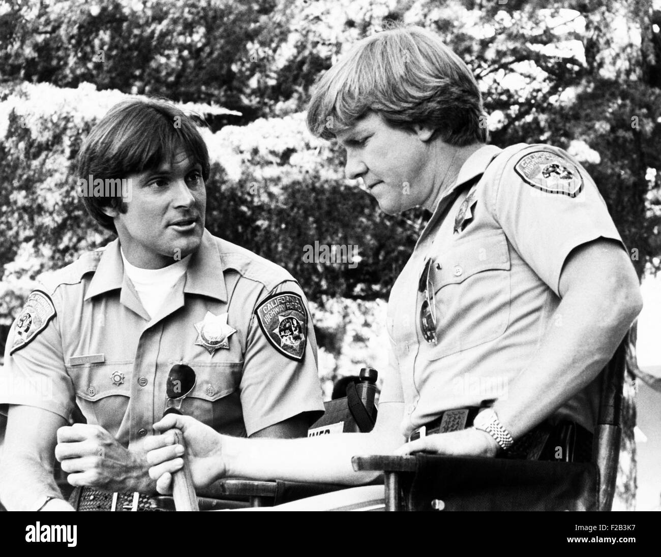 Bruce Jenner as Officer Steve McLeish and Larry Wilcox as Jon Baker on