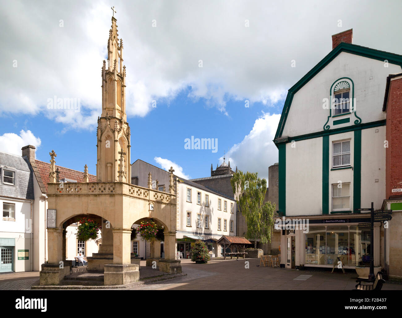 The Market Cross in the centre of Shepton Mallet, Somerset England UK Stock Photo