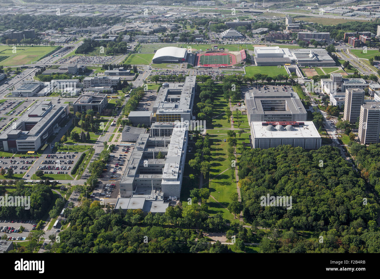 Universite Laval university is pictured in this aerial photo in Quebec city Stock Photo