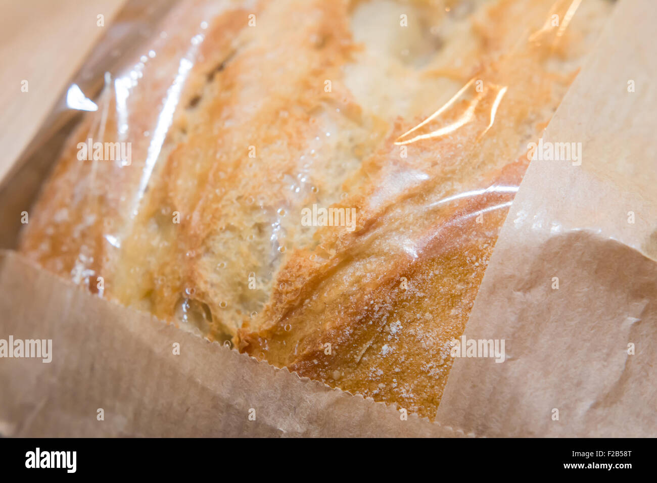 Bread in paper bag Stock Photo
