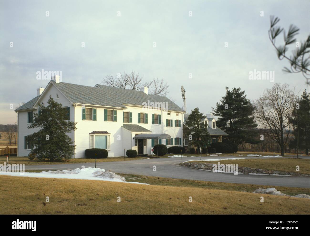 The main house at Eisenhower Farm on Emmitsburg Road (U.S. 15), Gettysburg, Pennsylvania. - (BSLOC 2014 16 249) Stock Photo