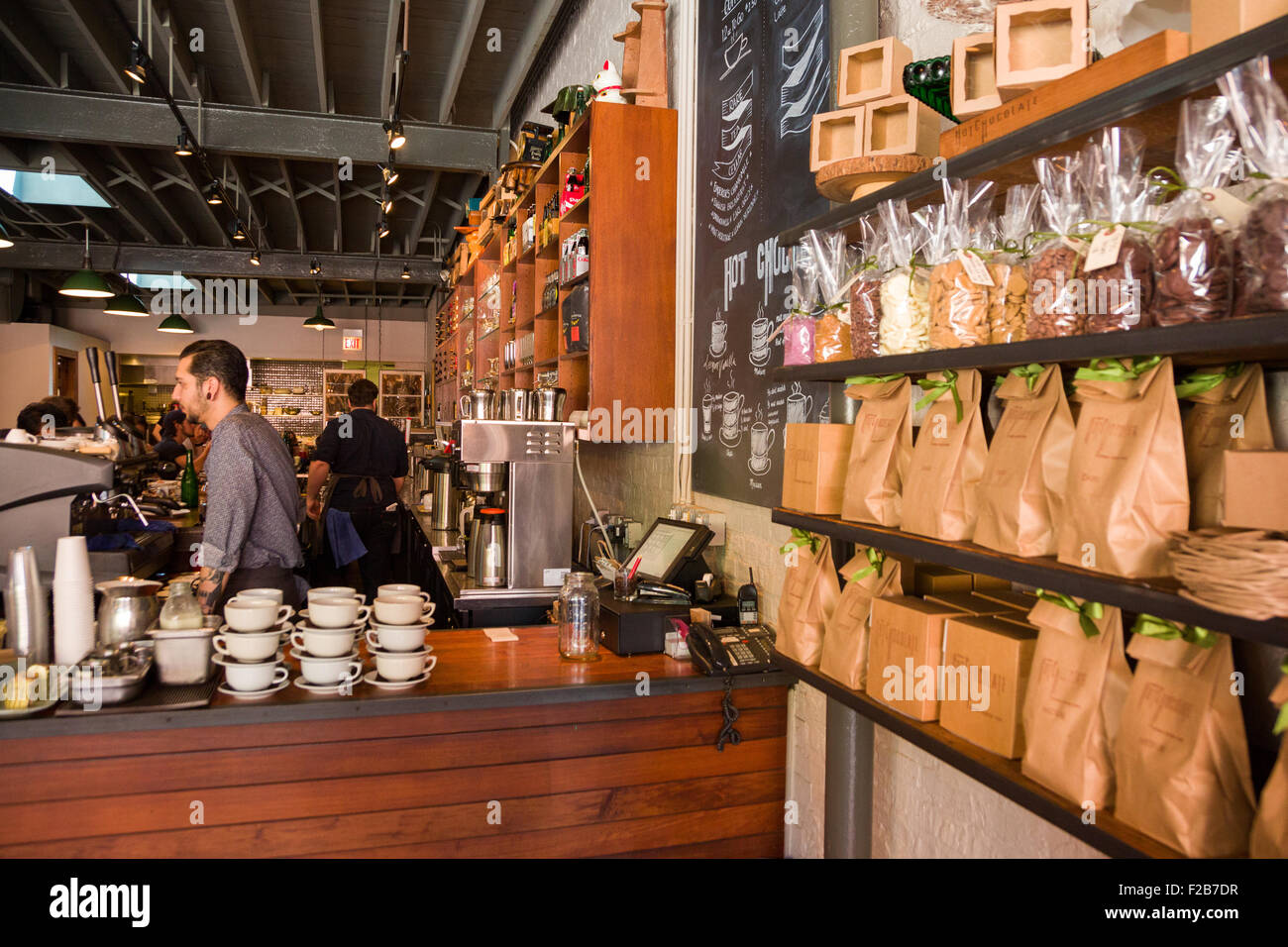 Hot Chocolate cafe interior in Wicker Park August 2, 2015 in Chicago