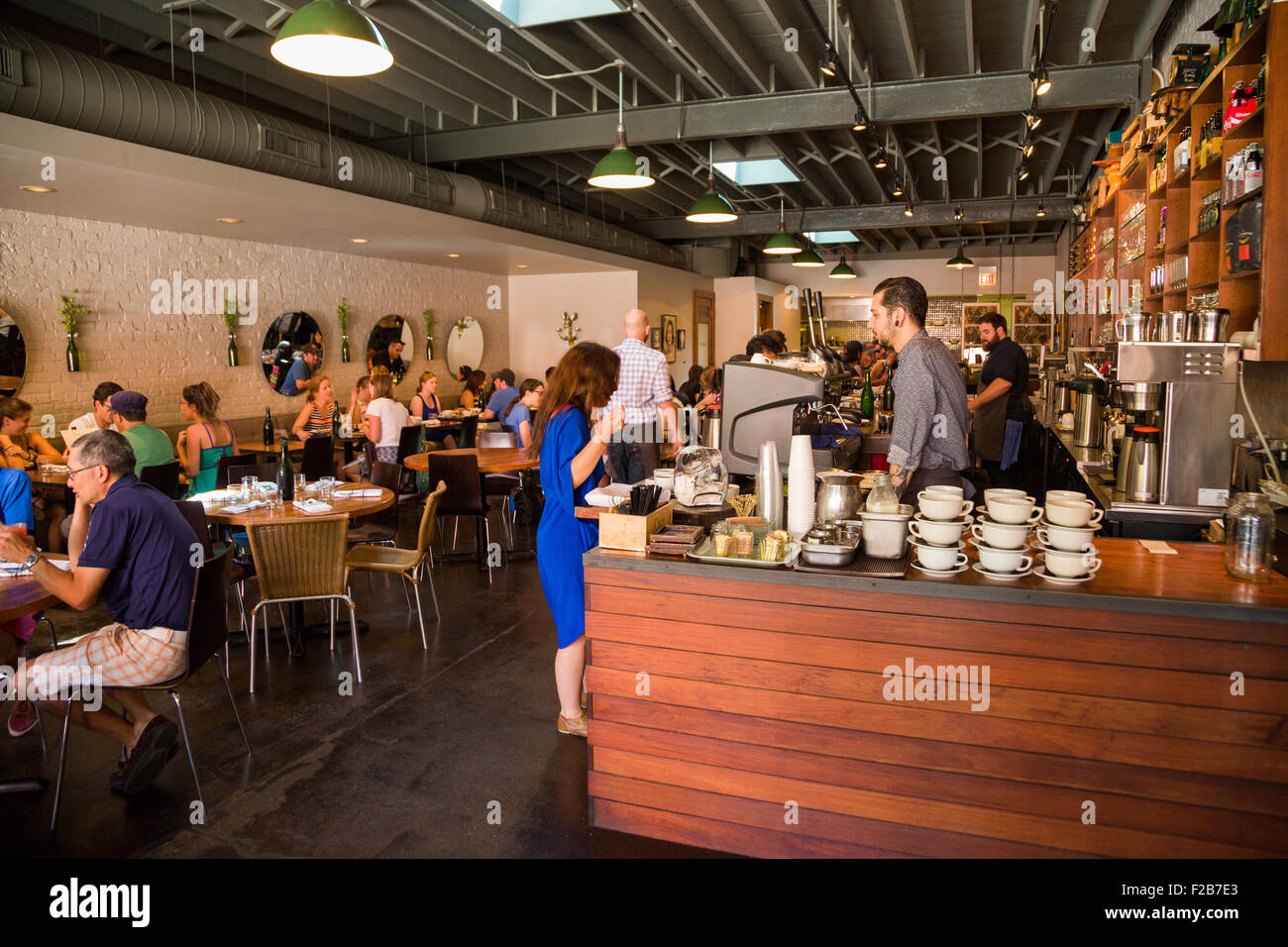 Hot Chocolate cafe interior in Wicker Park August 2, 2015 in Chicago