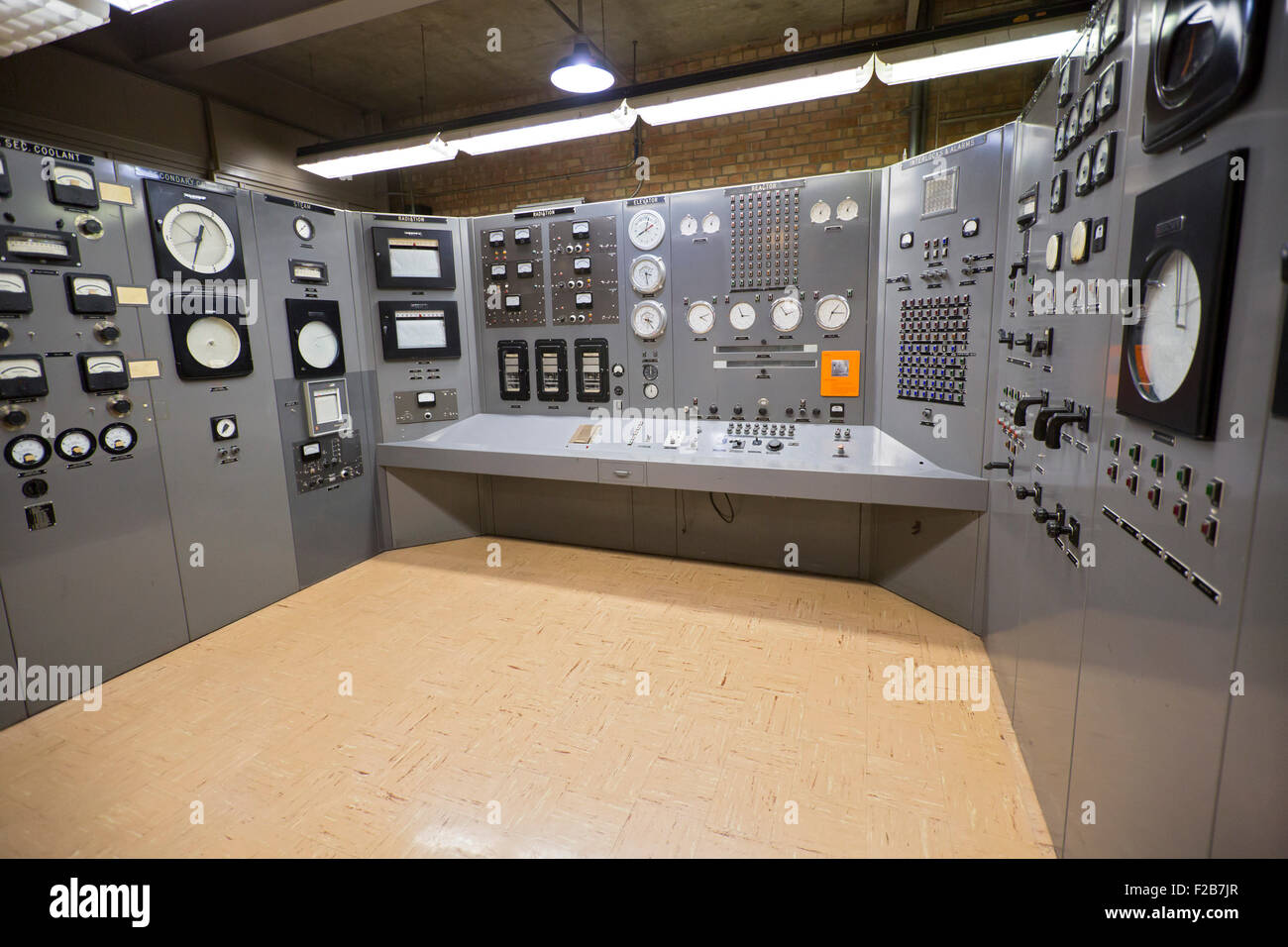 Arco, Idaho - The control room of Experimental Breeder Reactor No. 1 (EBR-1), the first nuclear reactor to produce usable energy Stock Photo