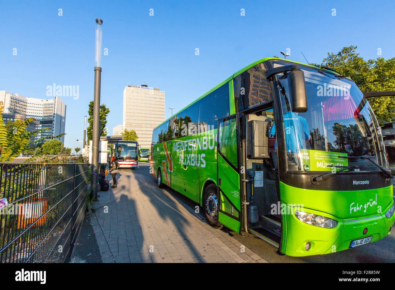 Bus station for long distance bus lines, Essen, Germany Stock Photo