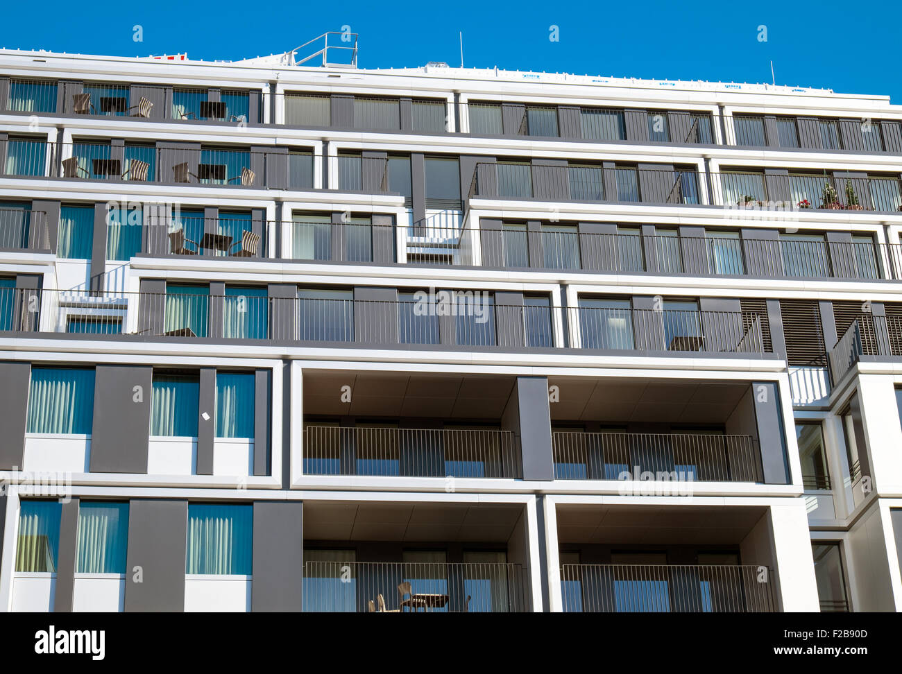Noble apartment building seen in Berlin Stock Photo