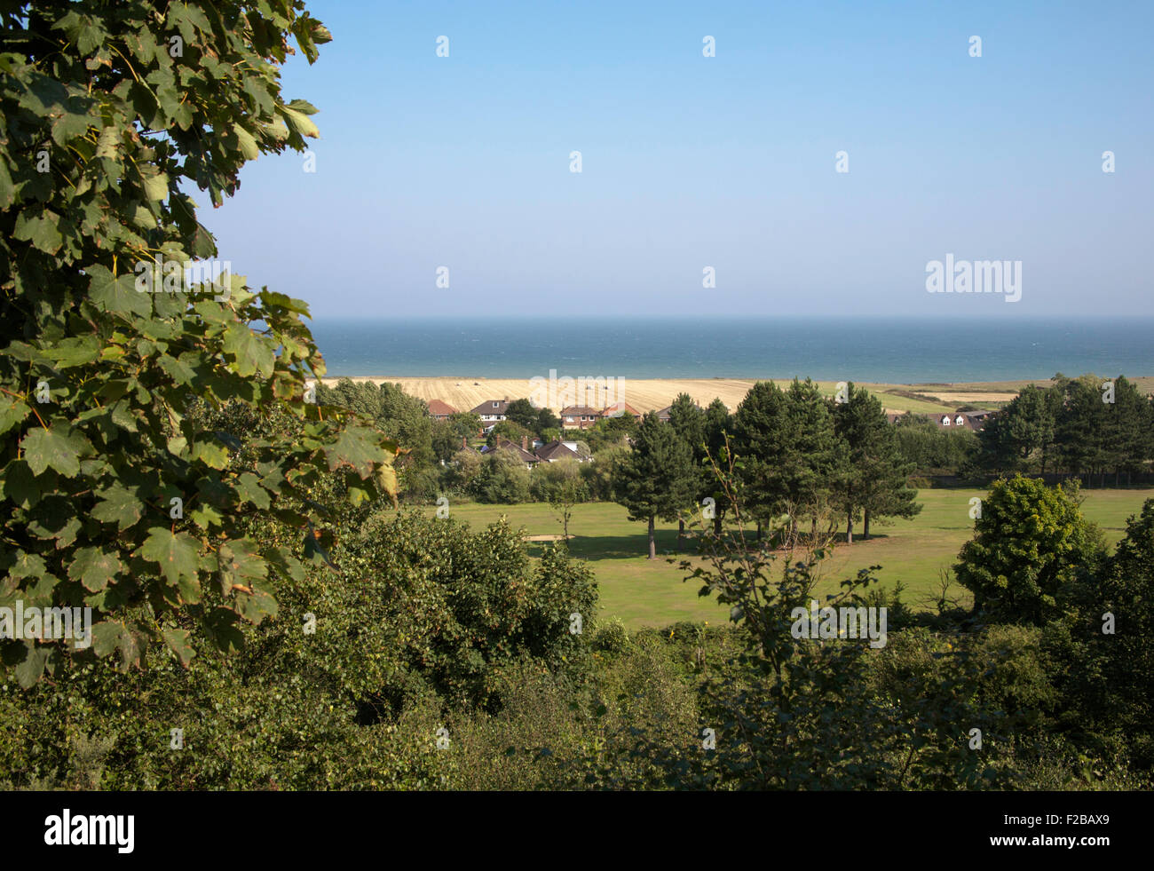 The Norfolk Coast at West Runton between Sheringham and Cromer from Beacon Hill Norfolk England Stock Photo