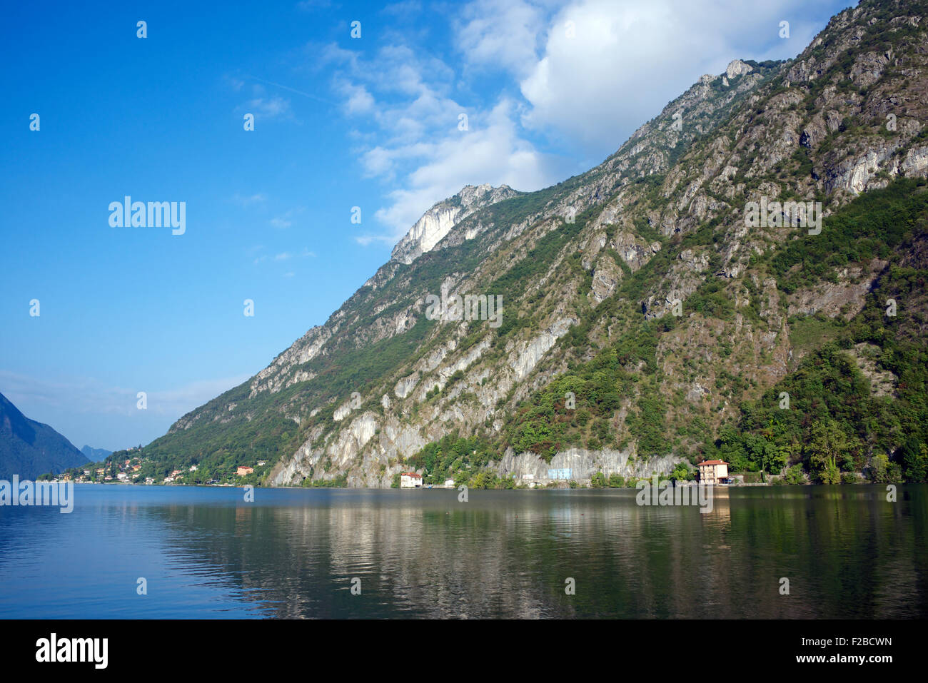Lake Lugarno Porlezza Lombardy Italy Stock Photo