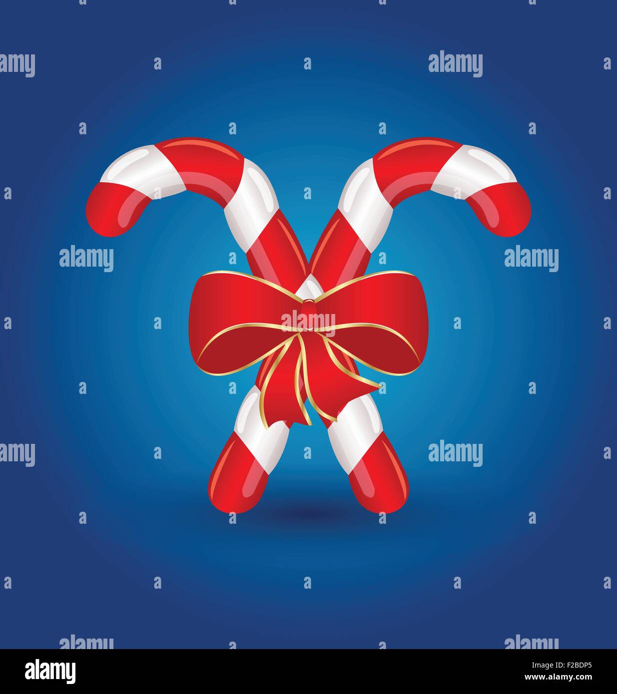 Striped candy canes bow Stock Vector Images - Alamy