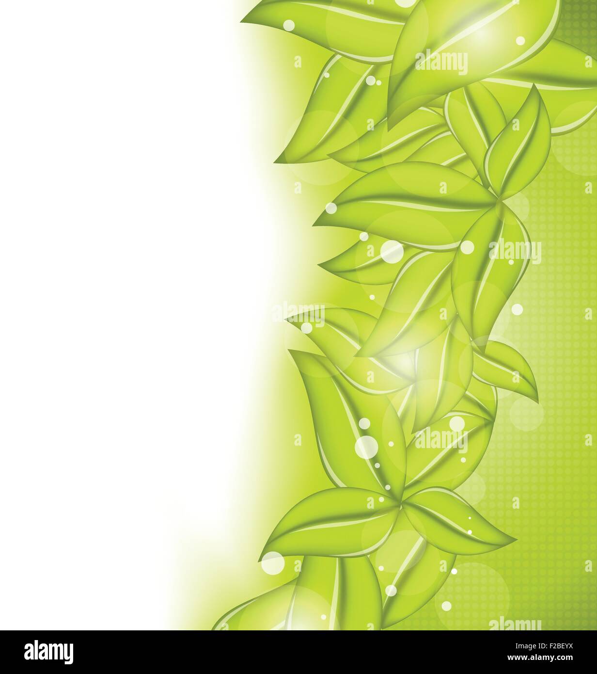 Nature background with eco green leaves Stock Vector Image & Art - Alamy