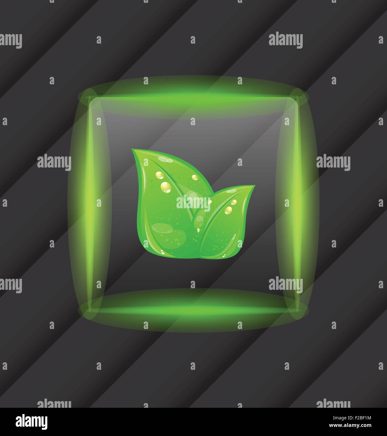 Transparent frame with eco green leaves Stock Vector Image & Art - Alamy