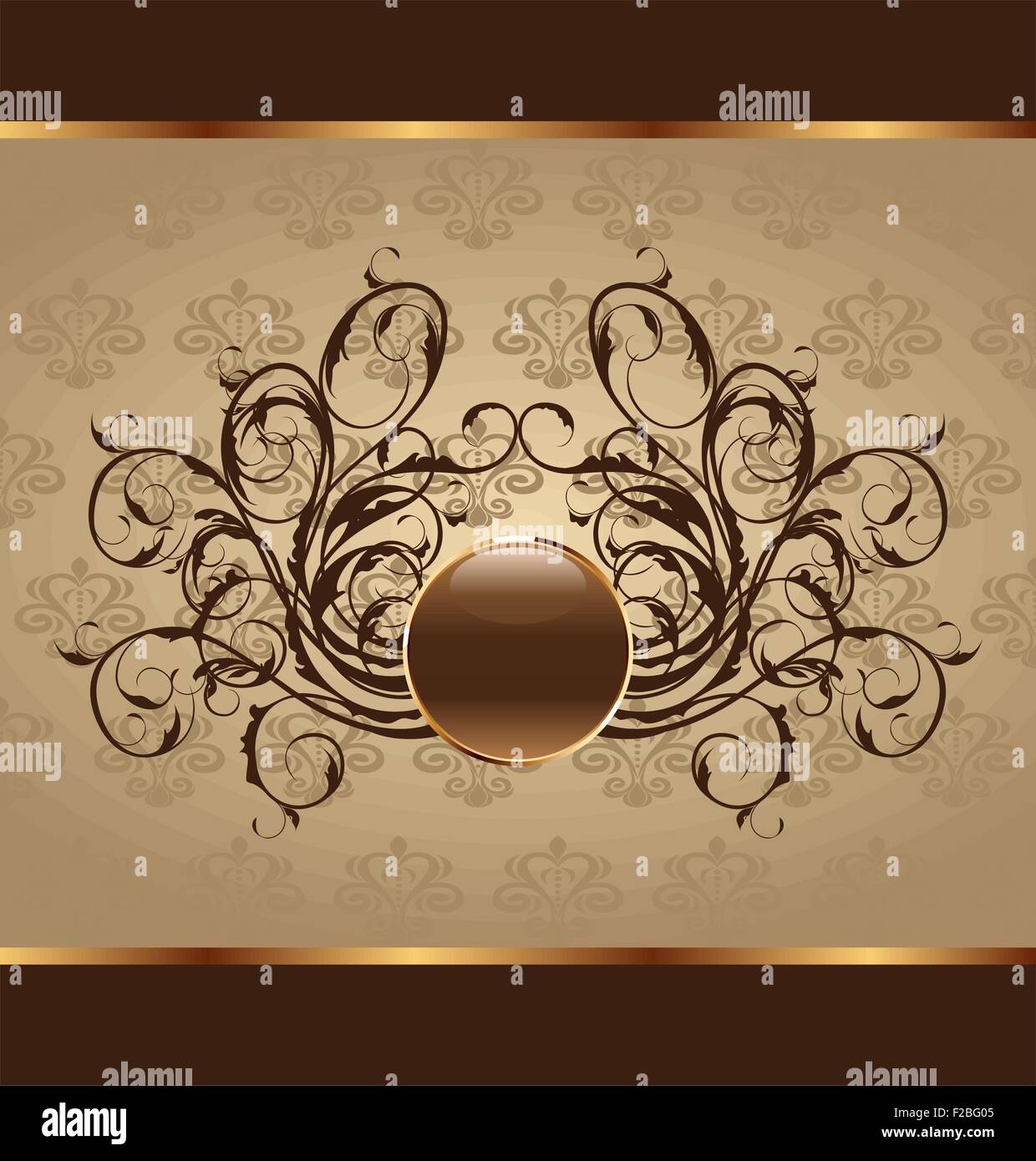 gold floral packing, design element Stock Vector Image & Art - Alamy