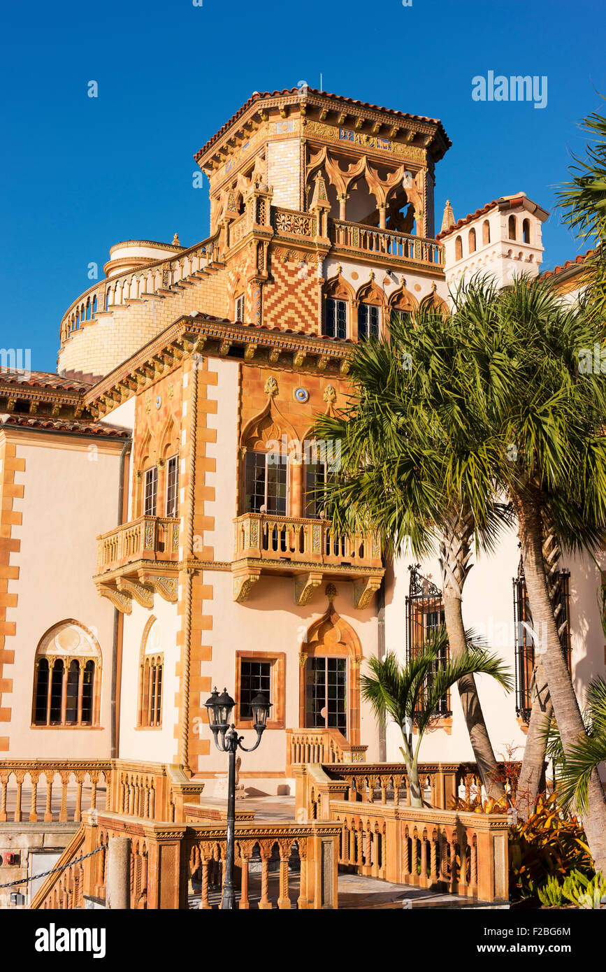 Ca d'Zan, meaning House of John, is the mansion built by John and Mable Ringling in Sarasota, Florida. Stock Photo