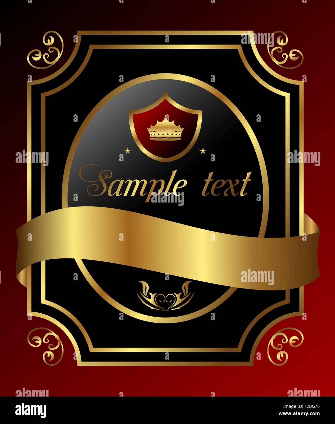 decorative ornate gold frame Stock Vector Image & Art Alamy