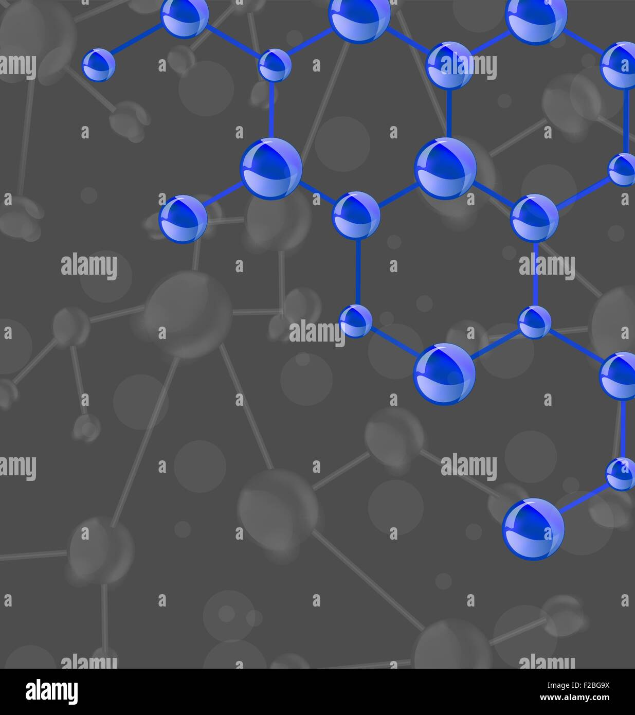 Molecular structures chain over grey background Stock Vector Image ...