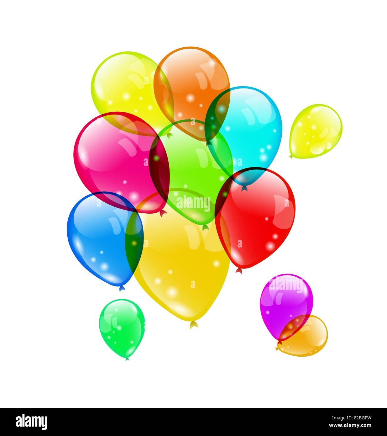 Set colorful balloons on white background for your holiday Stock Vector ...