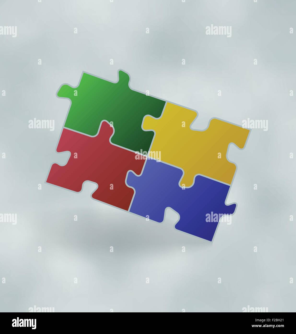 Puzzle Set Color Vintage set colorful puzzle pieces Stock Vector Image & Art - Alamy
