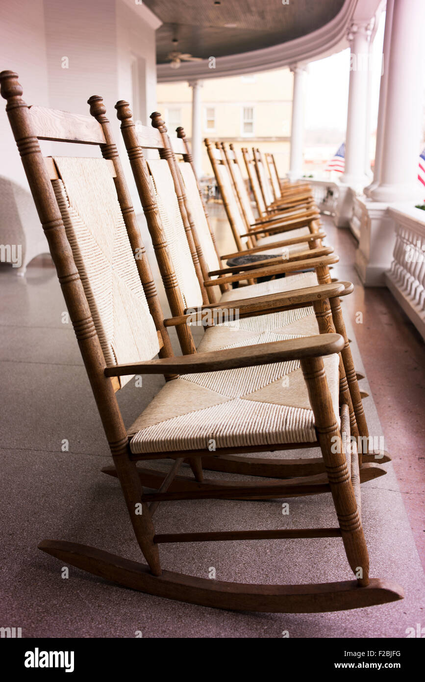 Rocking Chairs On The Veranda Of The French Lick Springs Hotel