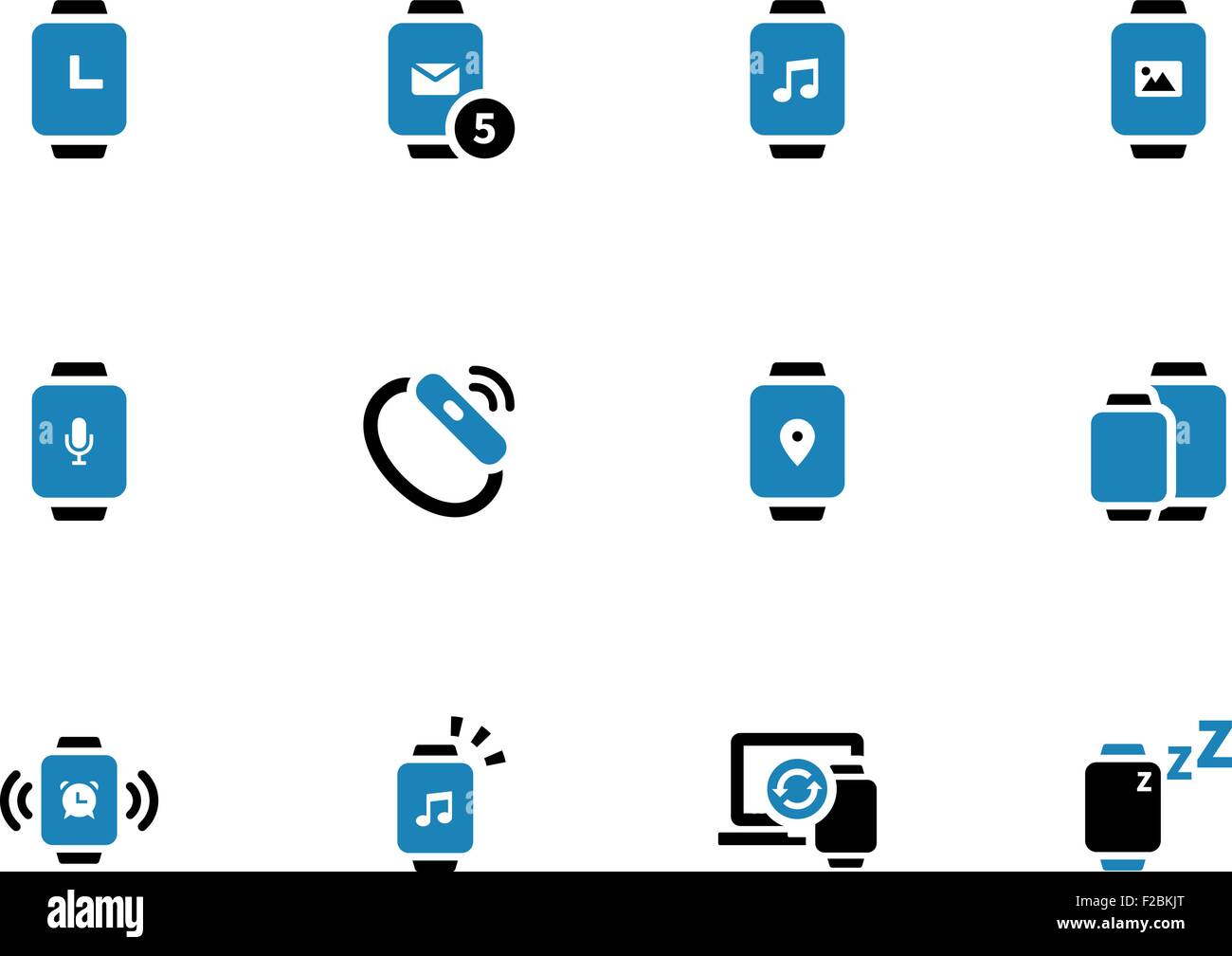 Touch watch duotone icons on white background Stock Vector Image & Art ...
