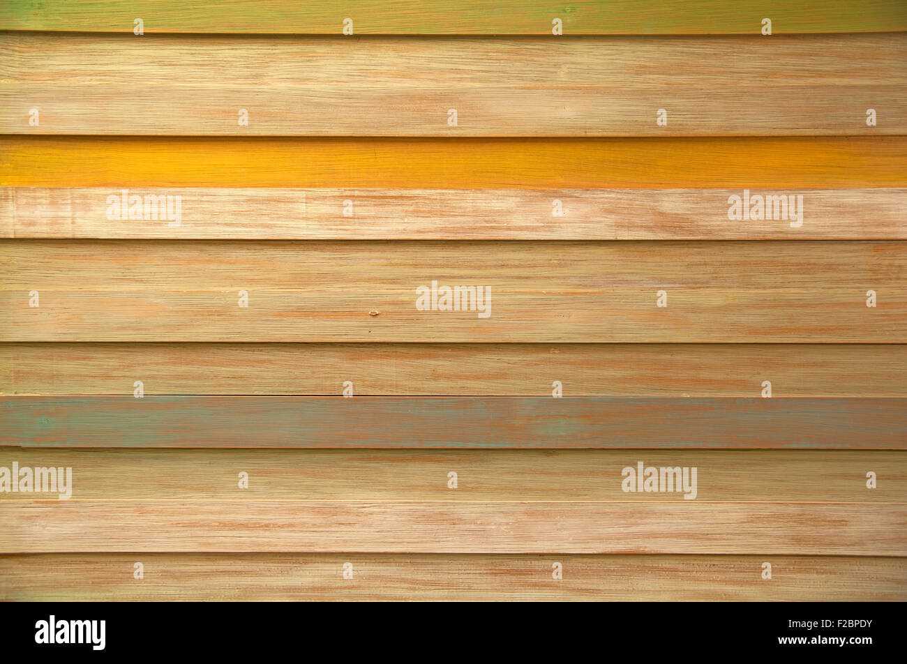 Multi color wood wall strip in the hotel Stock Photo
