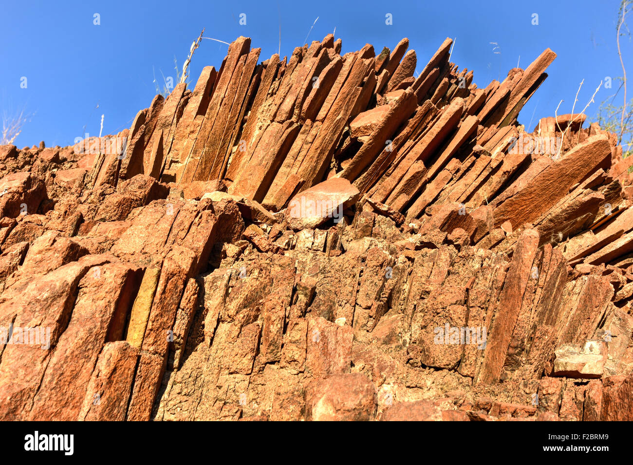 Basalt, volcanic rocks known as the Organ Pipes in Twyfelfontein