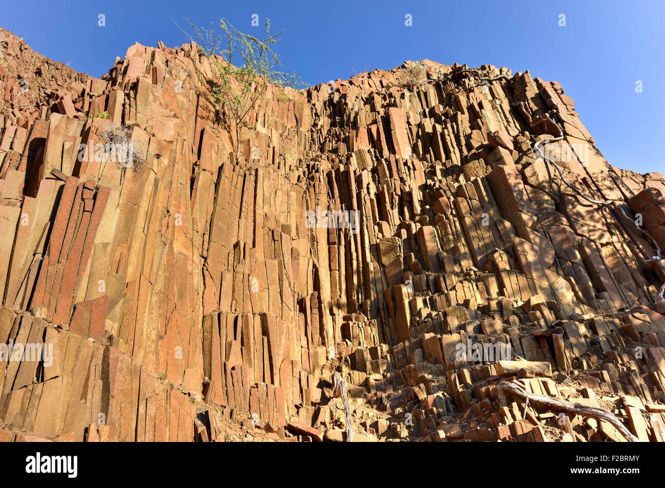 Basalt, volcanic rocks known as the Organ Pipes in Twyfelfontein ...