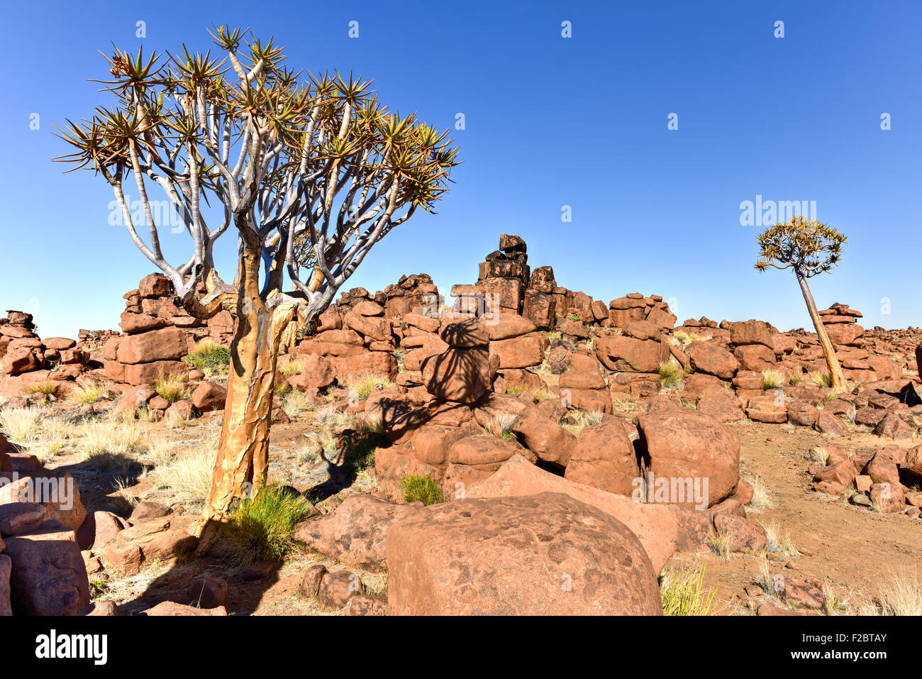 Giant's Playground, a natural rock garden in Keetmanshoop, Namibia. Stock Photo