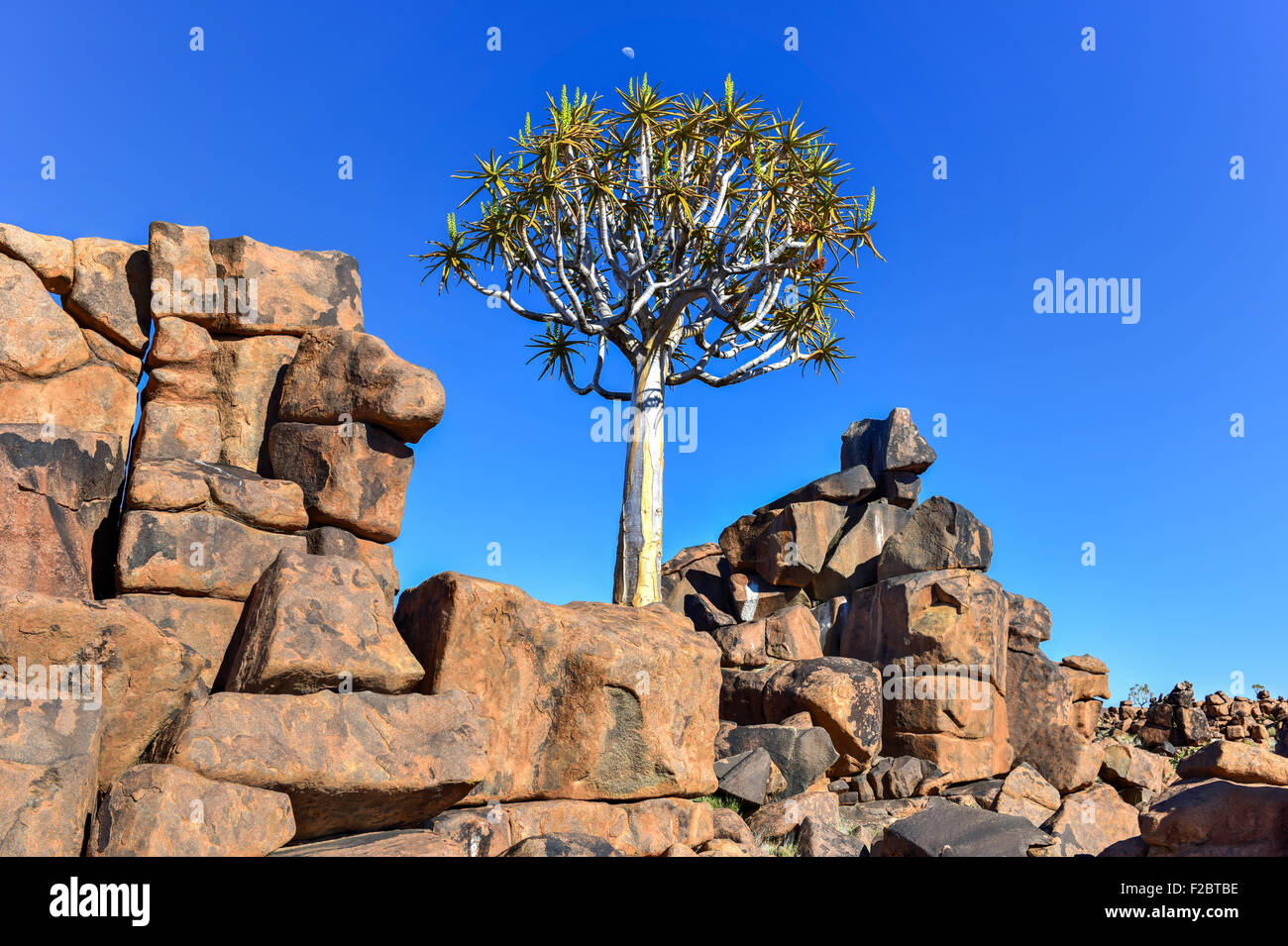 Giant's Playground, a natural rock garden in Keetmanshoop, Namibia. Stock Photo