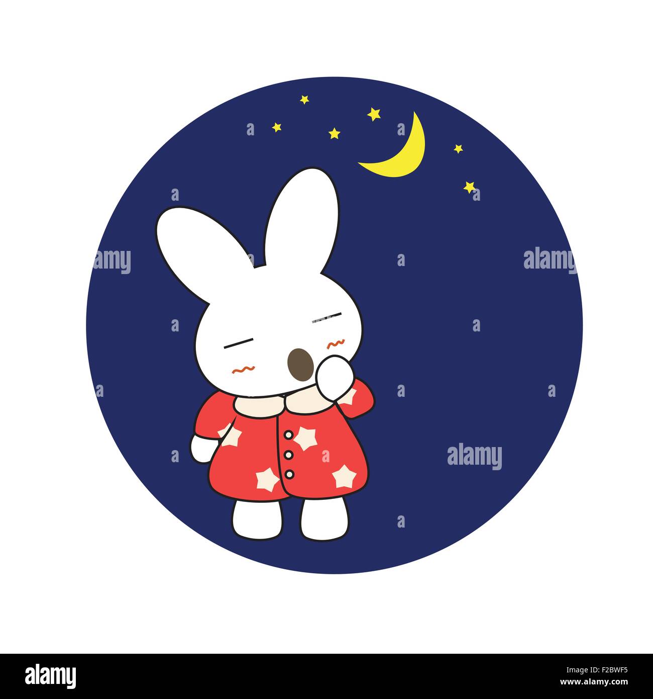 Cute cartoon bunny girl in a pretty pink dress. Vector illustration ...