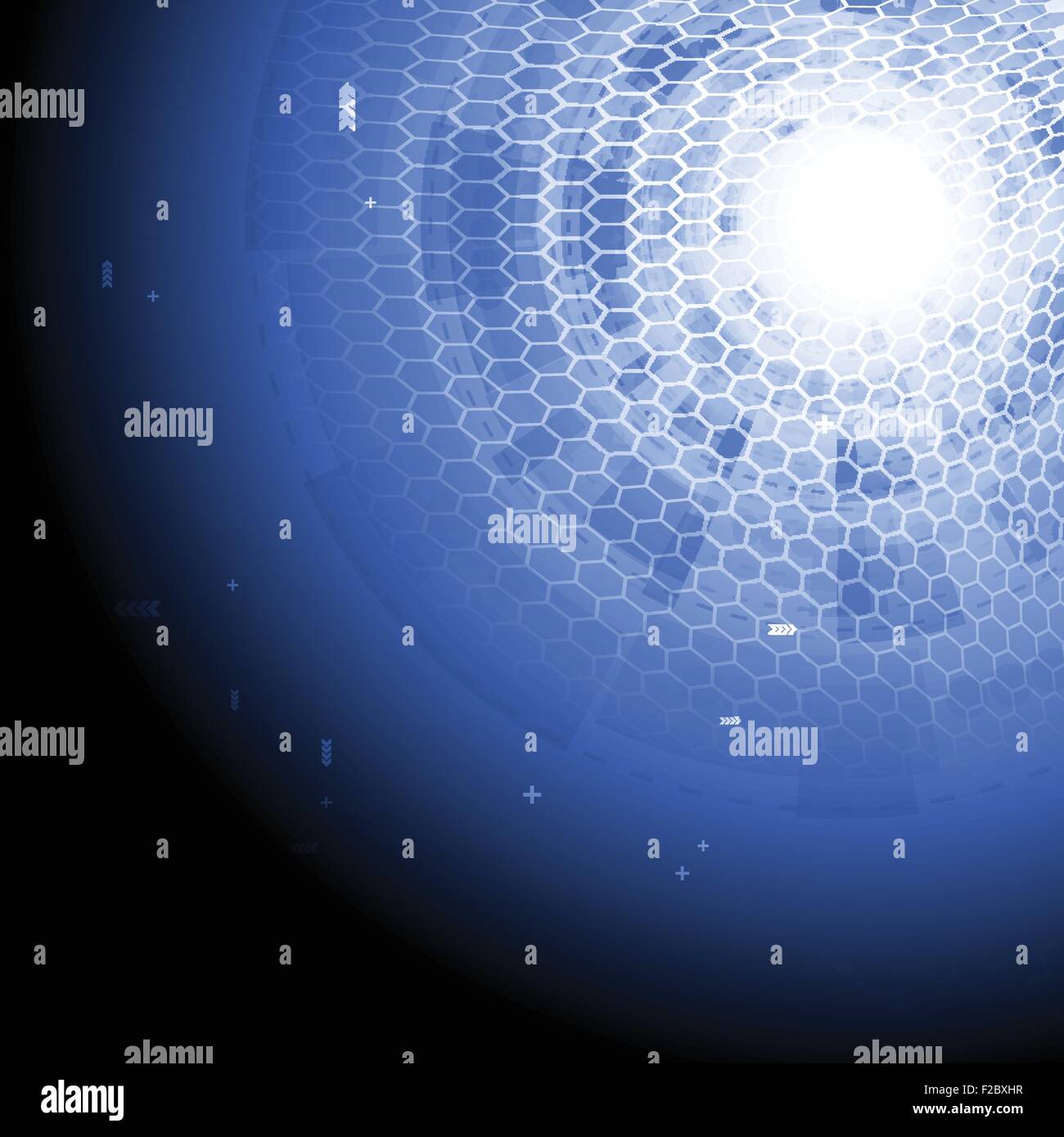 Blue technology background with hexagon texture. Vector design Stock ...