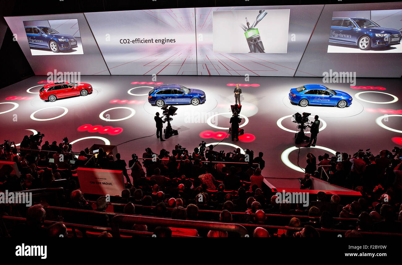 International motorshow, IAA, Frankfurt, Audi A4 G-tron, Audi A4 Avant, Audi A4 sedan Stock Photo