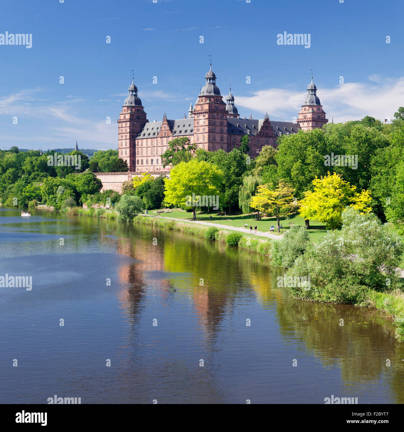 Johannisburg Castle by the river Main, Aschaffenburg, Lower Franconia