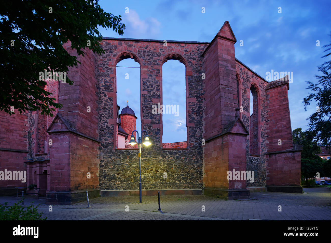 Walloon church, ruins, Hanau, Hesse, Germany Stock Photo