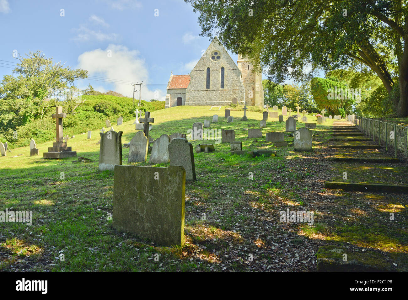 Church of Saint Mary the virgin in the Isle of Wight Stock Photo