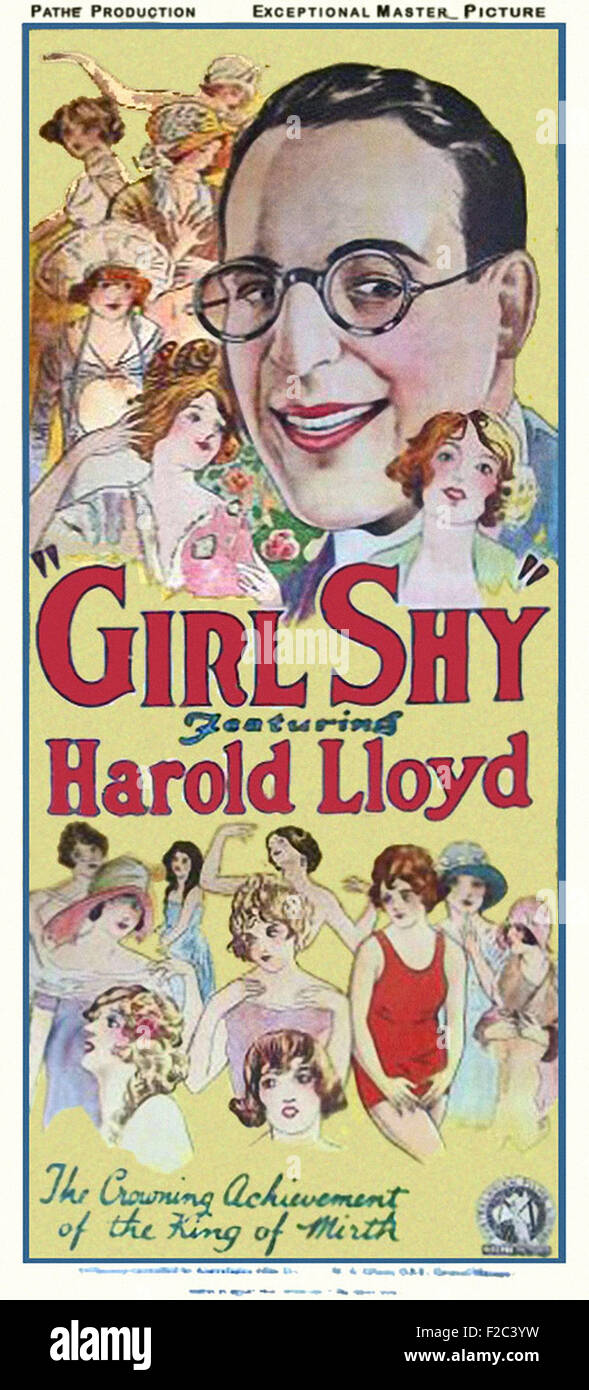 Girl Shy Movie Poster Stock Photo Alamy