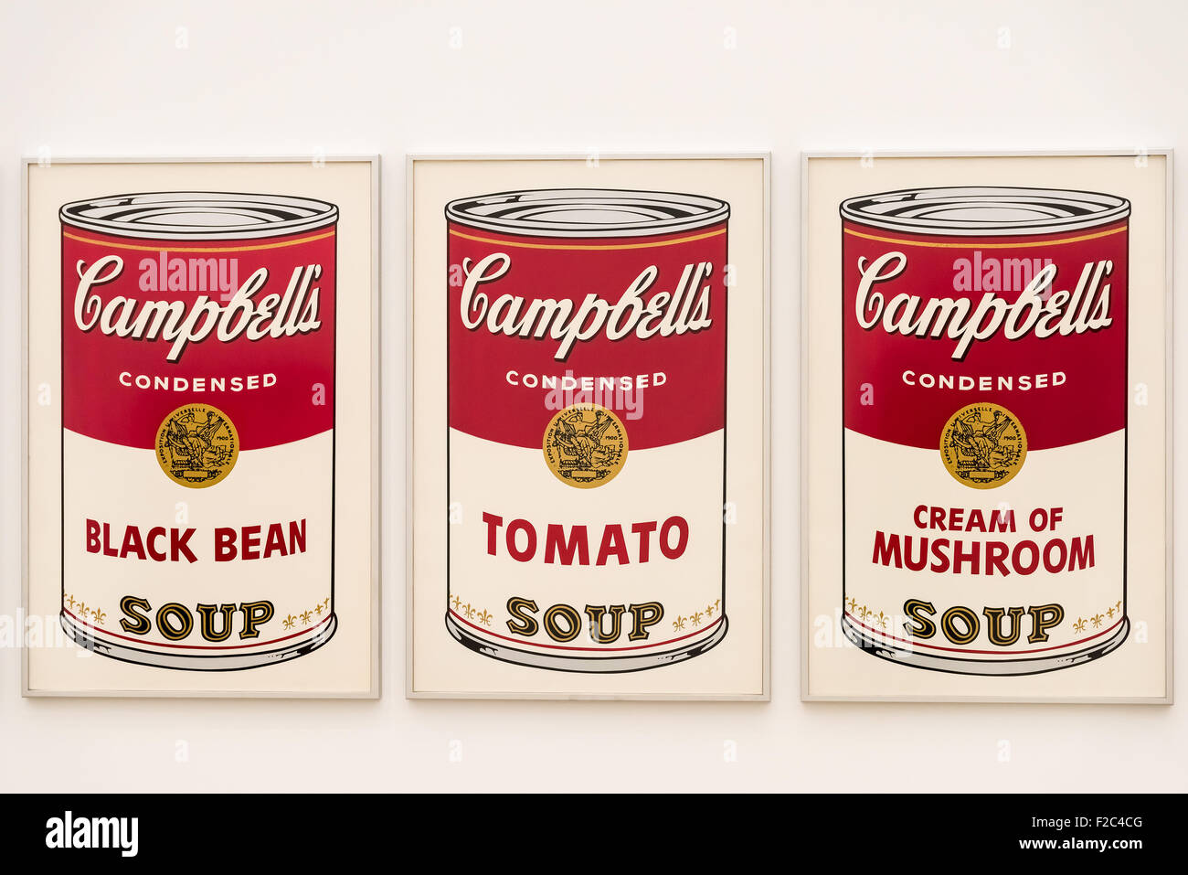 VIENNA, AUSTRIA - AUGUST 06, 2015: Campbell Soup Can is a 1968 silkscreen painting by American pop artist Andy Warhol. Stock Photo