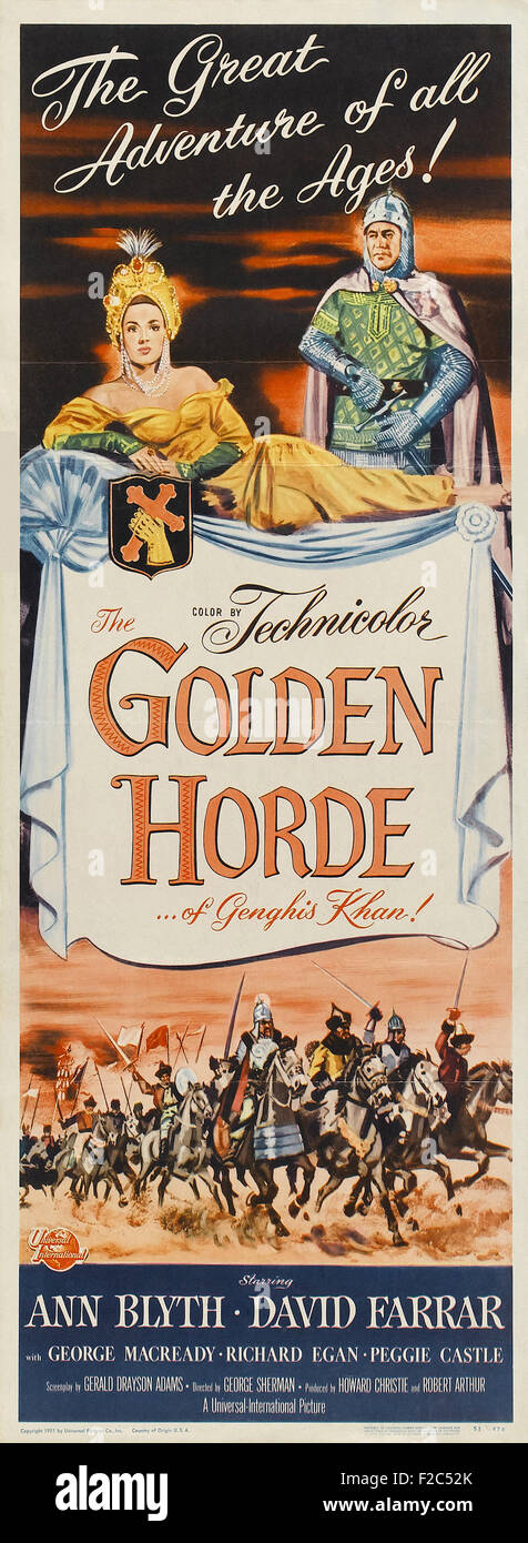 Golden Horde, The   02 - Movie Poster Stock Photo