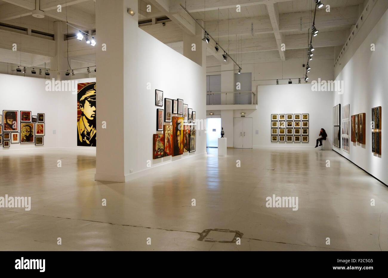 Exhibition rooms, Shepard Fairey on display at CAC. Centre for Contemporary Art. soho district