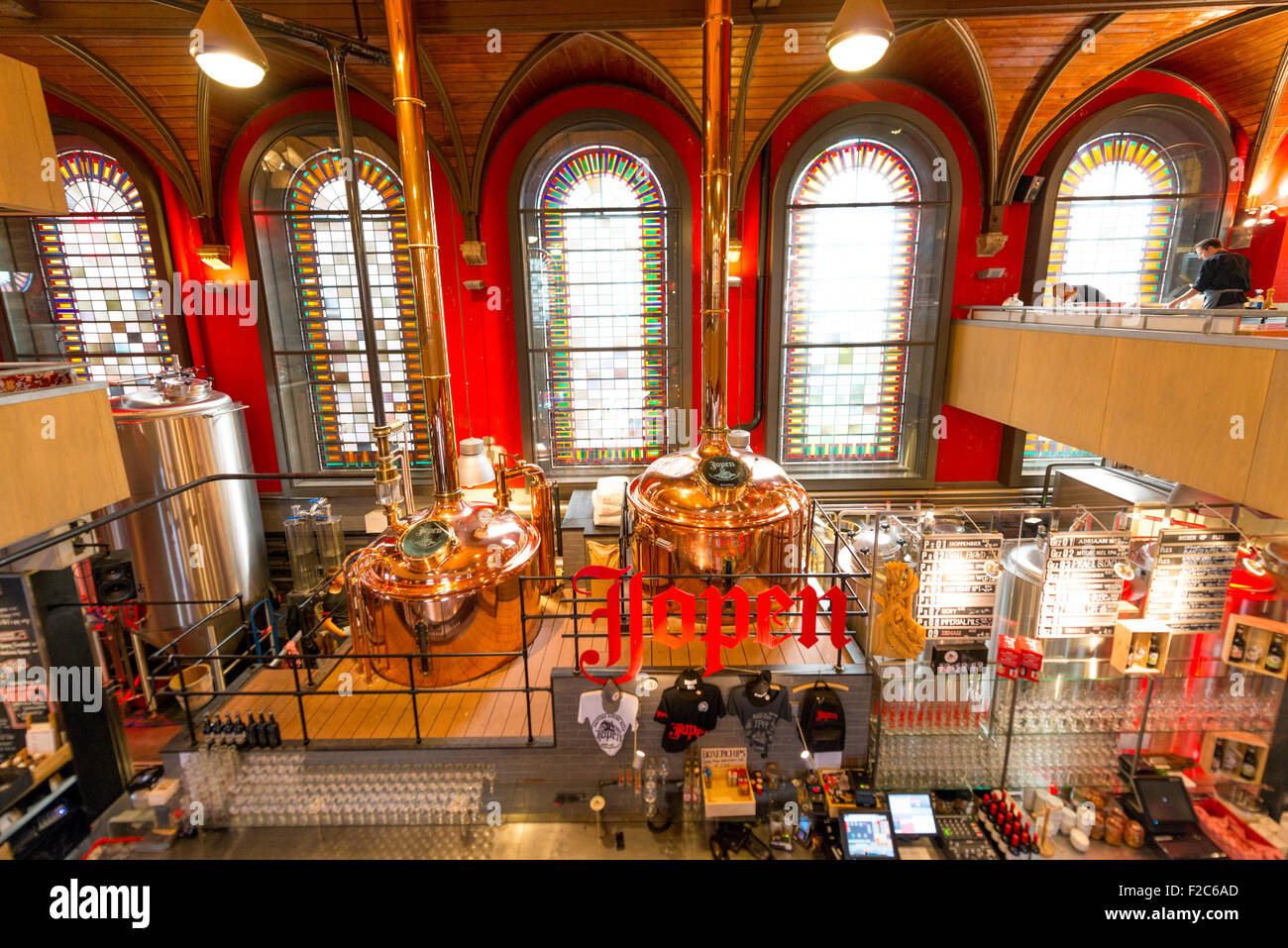 The Jopen microbrewery Haarlem, Netherlands, in the old Jacobskerk