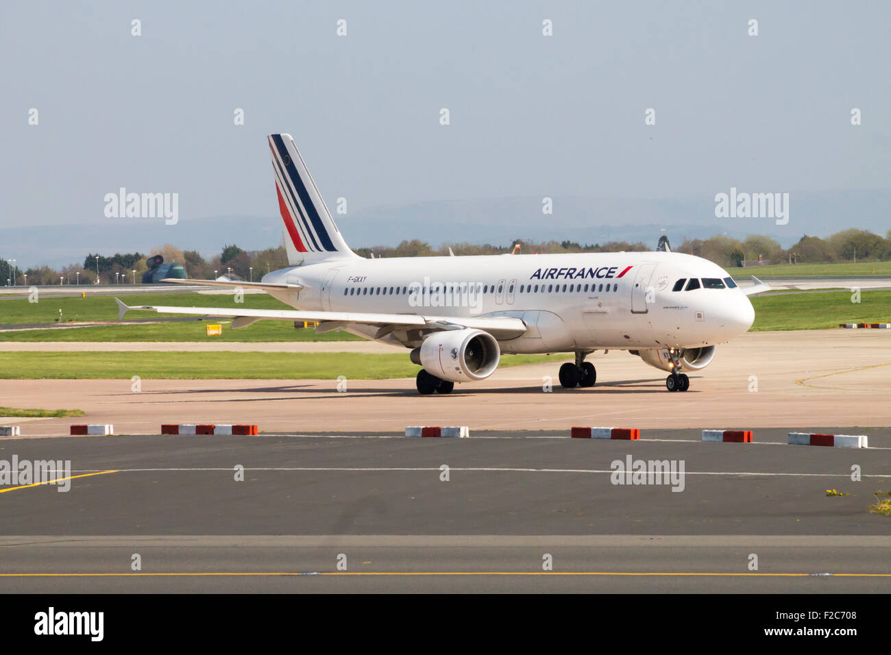 Air France Airbus A320 Passenger Plane Taxiing On Manchester Airport Air France Airbus A320 Passenger Plane Taxiing On Manchester Airport