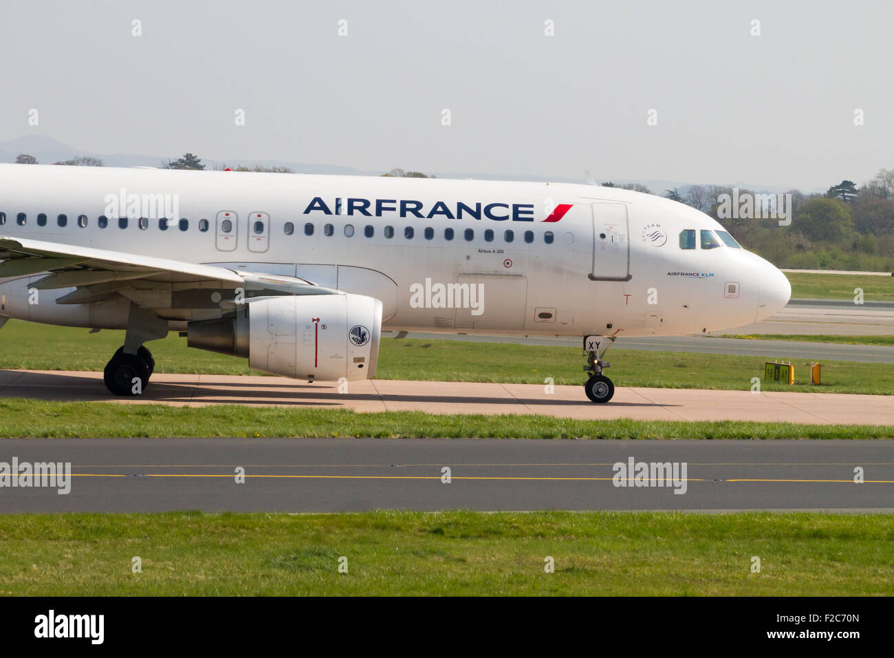 Air France Airbus A320 Passenger Plane Taxiing On Manchester Airport Air France Airbus A320 Passenger Plane Taxiing On Manchester Airport