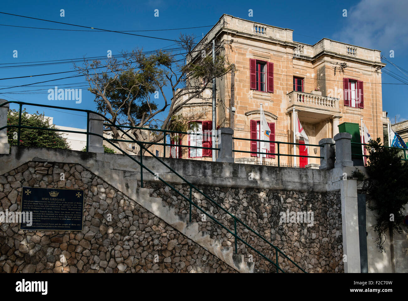 Malta, 28 December 2014 the former coastal forces base HMS Gregale. Stock Photo