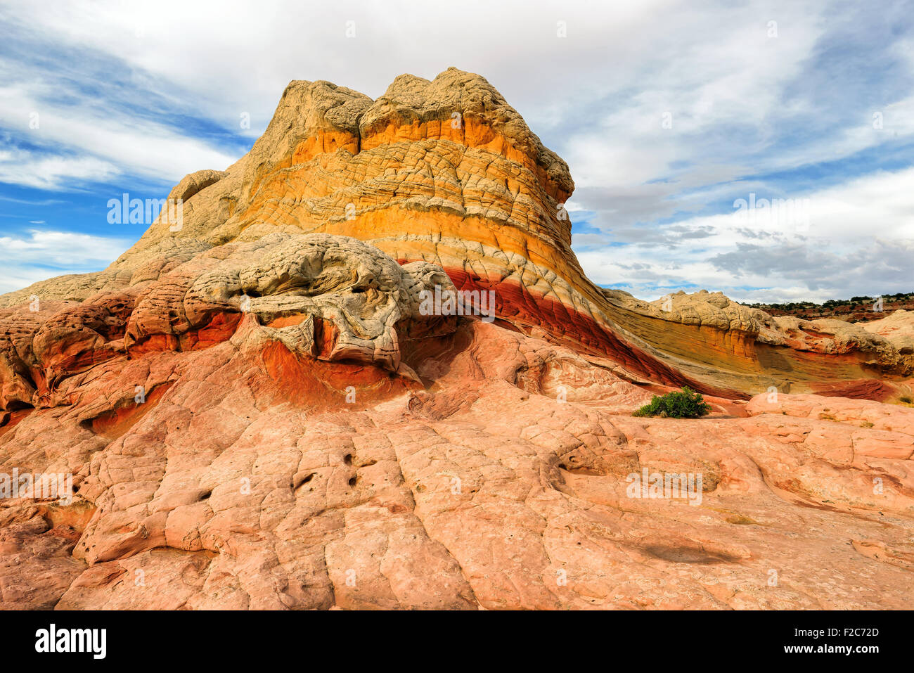 The famous Buttes of White Pocket, Vermilion Cliffs, Arizona, USA. Stock Photo