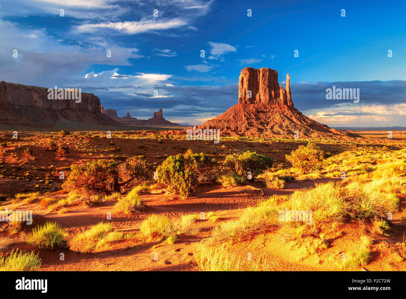 The unique landscape of Monument Valley, Arizona, USA. Stock Photo