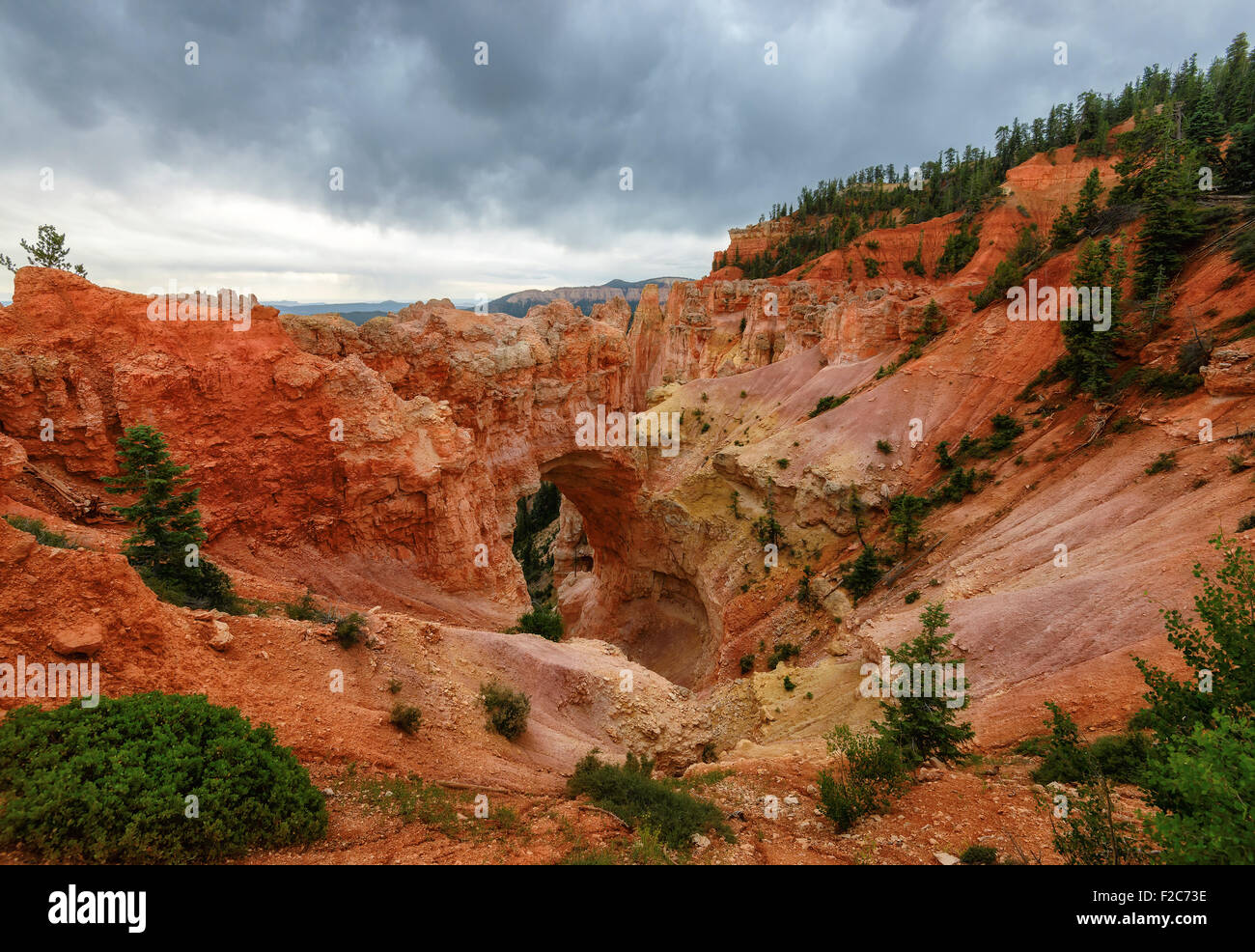 Natural Stone Bridge/Arch at Bryce Canyon, Utah Stock Photo