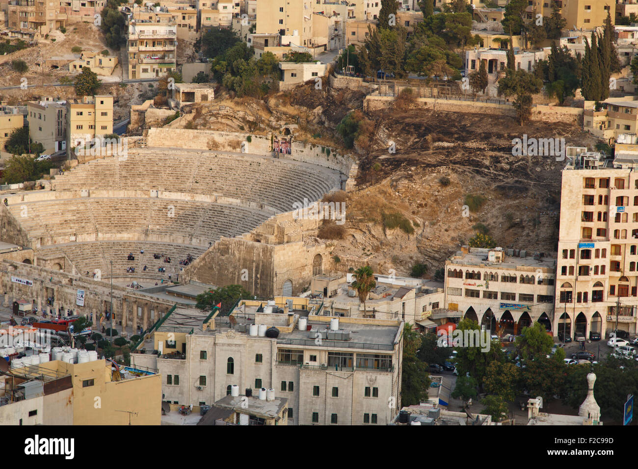 Roman theater in downtown Amman Stock Photo
