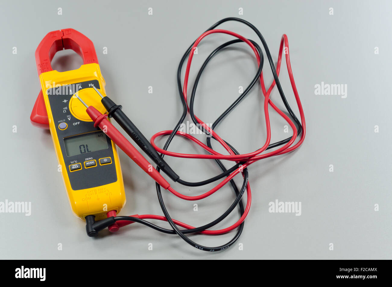 Digital volt meter for Engineering Electrician at work Stock Photo - Alamy