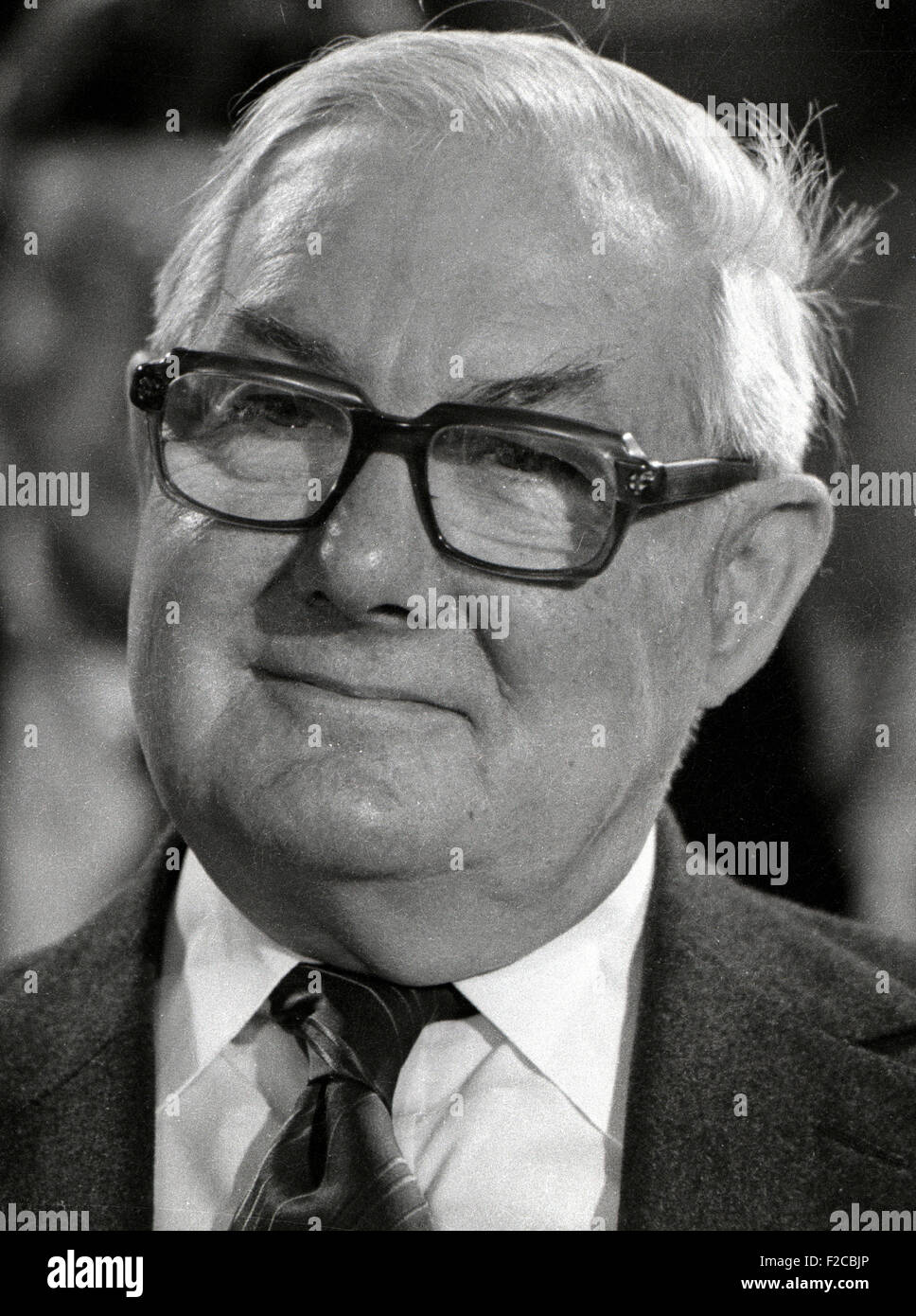 Jim Callaghan Leonard James Callaghan Lord Callaghan of Cardiff former Labour Prime Minister. 1984 image Stock Photo