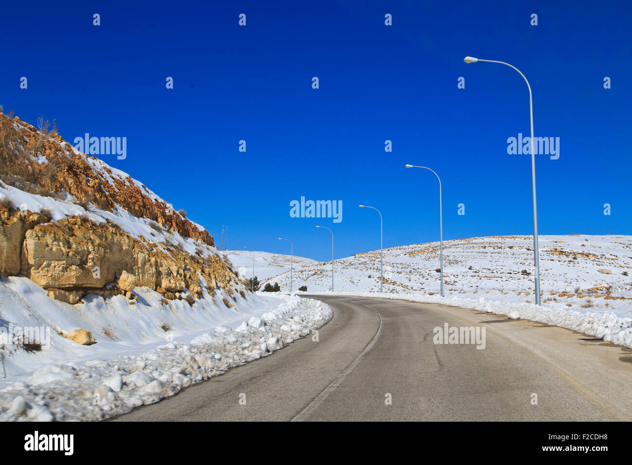 Jordan in snow Stock Photo Alamy